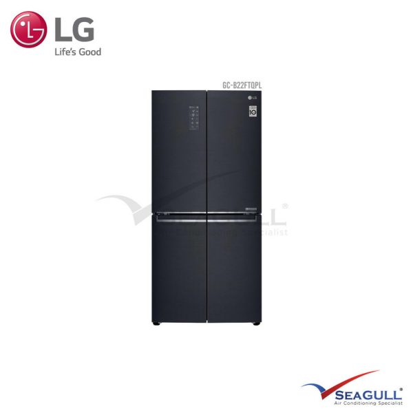 LG 594L Matte Black Slim French Door Refrigerator With Inverter Linear Compressor Hygiene Fresh⁺ᵀᴹ