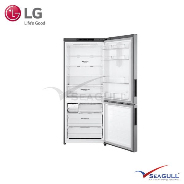 LG IEC Gross 454L Platinum Silver Bottom Freezer With Inverter Linear Compressor & Doorcooling+ - Image 2